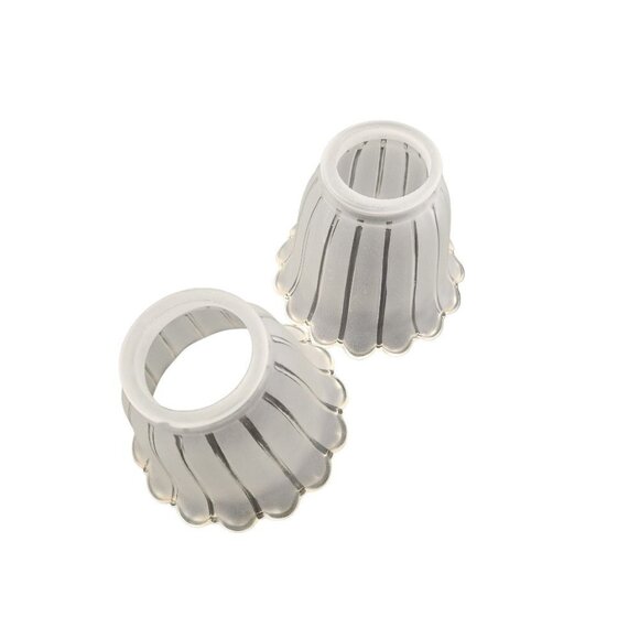 Lamp Bulb Cover, vintage frosted glass scalloped edge lamp shade replacement lig - Picture 9 of 16